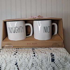 Rae Dunn Naughty Nice Mugs in Original Box